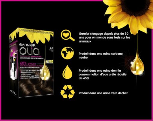 Garnier Olia Coloration Permanente sans Ammoniaque 1.10 Noir Saphir – Image 50