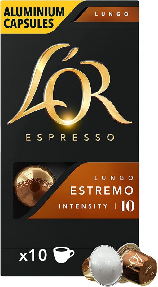 L'OR Espresso Café - 100 Capsules Lungo Estremo Intensité 10 - compatible Nespresso®* (lot de 10 x10) – Image 20