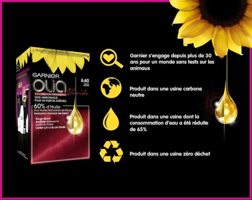 Garnier Olia Coloration Permanente sans Ammoniaque 1.10 Noir Saphir – Image 75