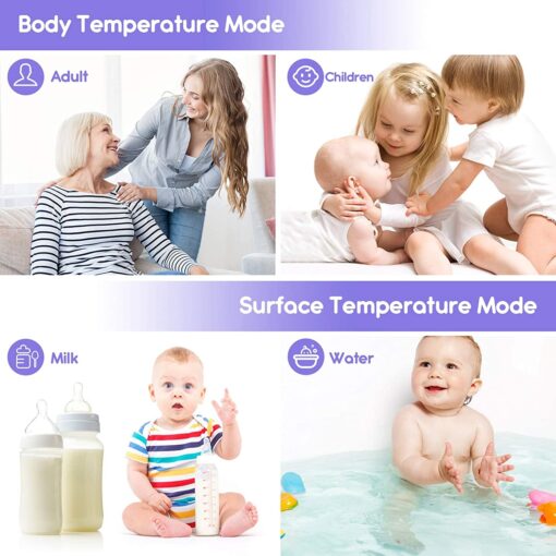 Thermometre Frontal Adulte, KKmier Thermometre sans Contact avec Affichage à LCD, Thermomètre Frontal Infrarouge Bébé Enfant – Image 5