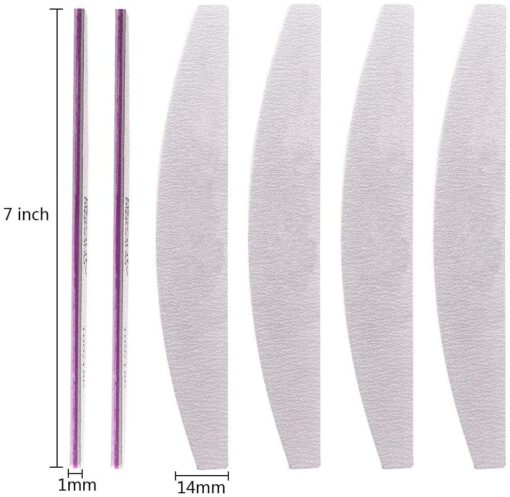 GeekerChip limes a ongles,Lot de 15 lime a ongles professionnelles-Double-face-lime 100/180 Grain,pour la combinaison de gel – Image 2