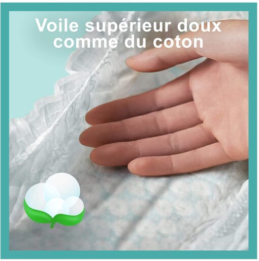 Pampers Couches Baby-Dry Taille 3 (6-10kg) Jusqu'à 12h Bien Au Sec et avec Double-Barrière Anti-Fuites, 198 Couches (Pack 1 – Image 5