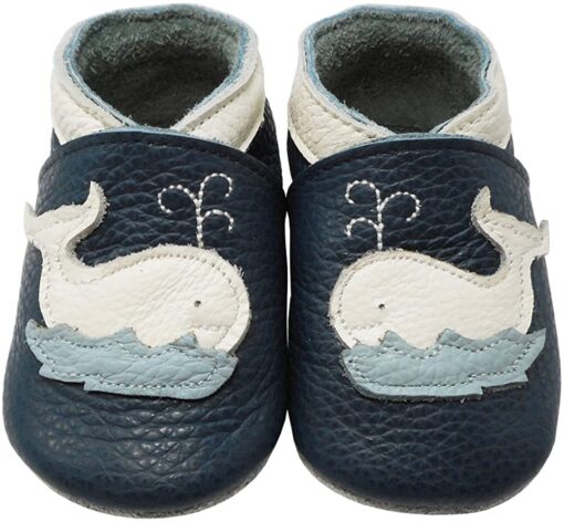 YIHAKIDS Bébé Filles Garçons Chaussures Cuir Souple Enfant Chaussons Cuir Doux Chaussures Premiers Pas – Image 83