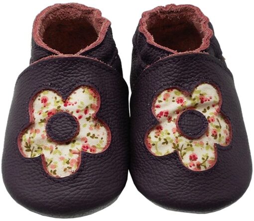 YIHAKIDS Bébé Filles Garçons Chaussures Cuir Souple Enfant Chaussons Cuir Doux Chaussures Premiers Pas – Image 34