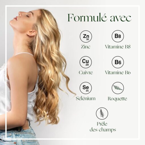 Luxéol Pousse Croissance & Fortification 1 Mois, Favorise la Pousse des Cheveux, Complément Alimentaire, 30 Gélules – Image 3