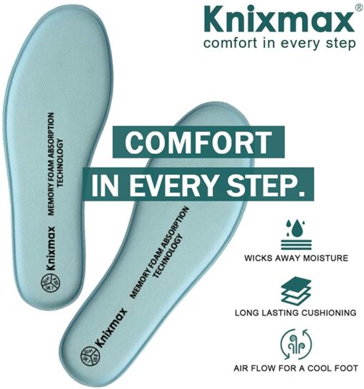 Knixmax Semelles Mémoire de Forme Confort, Semelles de Chaussures Femme et Homme - Superbes Absorption des Chocs et un Amorti – Image 23