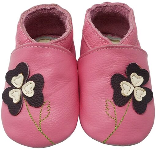 YIHAKIDS Bébé Filles Garçons Chaussures Cuir Souple Enfant Chaussons Cuir Doux Chaussures Premiers Pas – Image 118