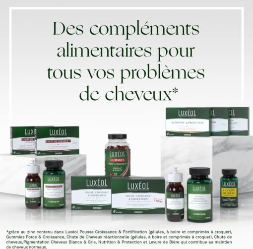 Luxéol Pousse Croissance & Fortification 1 Mois, Favorise la Pousse des Cheveux, Complément Alimentaire, 30 Gélules – Image 5