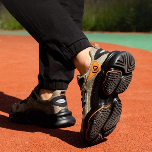 CHNHIRA Chaussures de Securité Homme Embout Acier Protection Antidérapante Anti-Perforation Chaussures de Travail Unisexes – Image 19