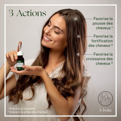 Luxéol Pousse Croissance & Fortification 1 Mois, Favorise la Pousse des Cheveux, Complément Alimentaire, 30 Gélules – Image 10