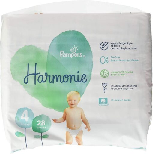 Pampers Couches Harmonie Taille 1 (2-5kg) 0% de compromis, 100% d'absorption, Ingrédients d'origine végétale, – Image 14