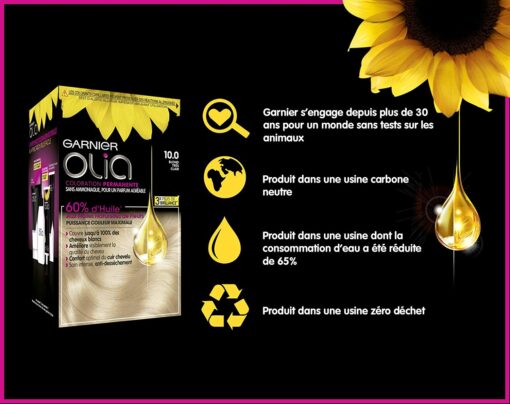 Garnier Olia Coloration Permanente sans Ammoniaque 1.10 Noir Saphir – Image 46