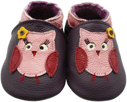 YIHAKIDS Bébé Filles Garçons Chaussures Cuir Souple Enfant Chaussons Cuir Doux Chaussures Premiers Pas – Image 63