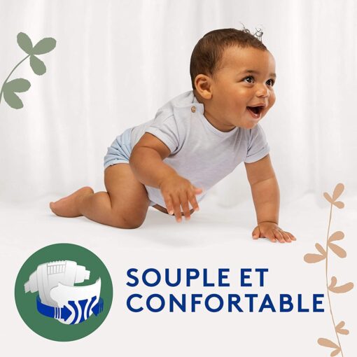 LOTUS BABY Douceur Naturelle - Couches Taille 1 (2-5 kg/Nouveau-né) Pack 1 mois - 80 couches – Image 11