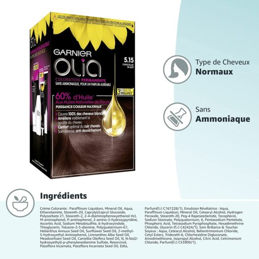 Garnier Olia Coloration Permanente sans Ammoniaque 1.10 Noir Saphir – Image 134