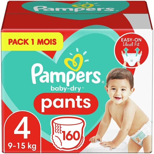 Pampers Couches-Culottes Baby-Dry Pants Taille 3 (6-11kg) Maintien 360° pour Éviter les Fuites, Faciles à Changer, 180 – Image 21