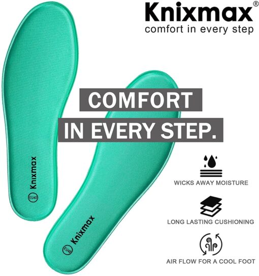 Knixmax Semelles Mémoire de Forme Confort, Semelles de Chaussures Femme et Homme - Superbes Absorption des Chocs et un Amorti – Image 80