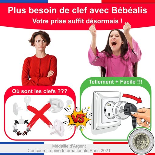 [Pack x20] Cache Prise Bébé Français Amovible [ Sans Clef Ni Adhésif ] - Invention 100% Made In France - Cache-Prise Bebe - – Image 3