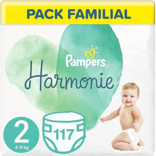 Pampers Couches Harmonie Taille 1 (2-5kg) 0% de compromis, 100% d'absorption, Ingrédients d'origine végétale, – Image 24