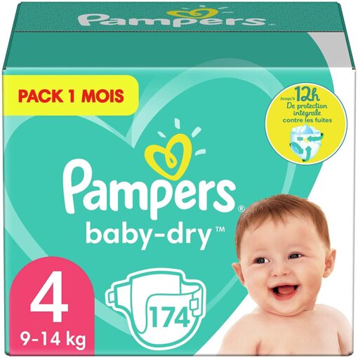 Pampers Couches Baby-Dry Taille 3 (6-10kg) Jusqu'à 12h Bien Au Sec et avec Double-Barrière Anti-Fuites, 198 Couches (Pack 1 – Image 8