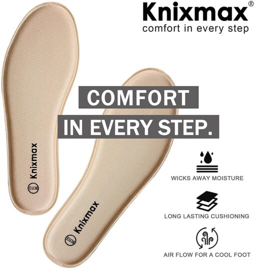 Knixmax Semelles Mémoire de Forme Confort, Semelles de Chaussures Femme et Homme - Superbes Absorption des Chocs et un Amorti – Image 10