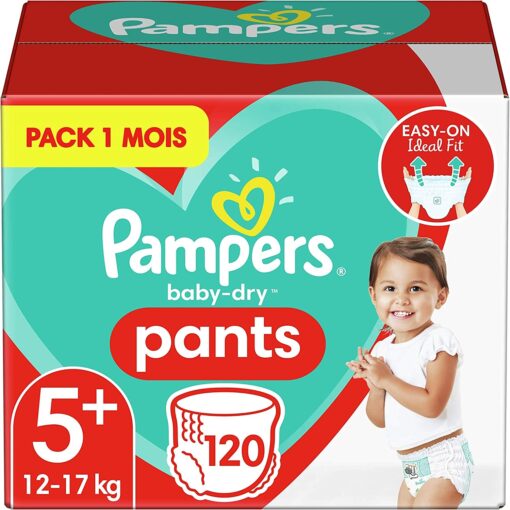 Pampers Couches-Culottes Baby-Dry Pants Taille 3 (6-11kg) Maintien 360° pour Éviter les Fuites, Faciles à Changer, 180 – Image 24