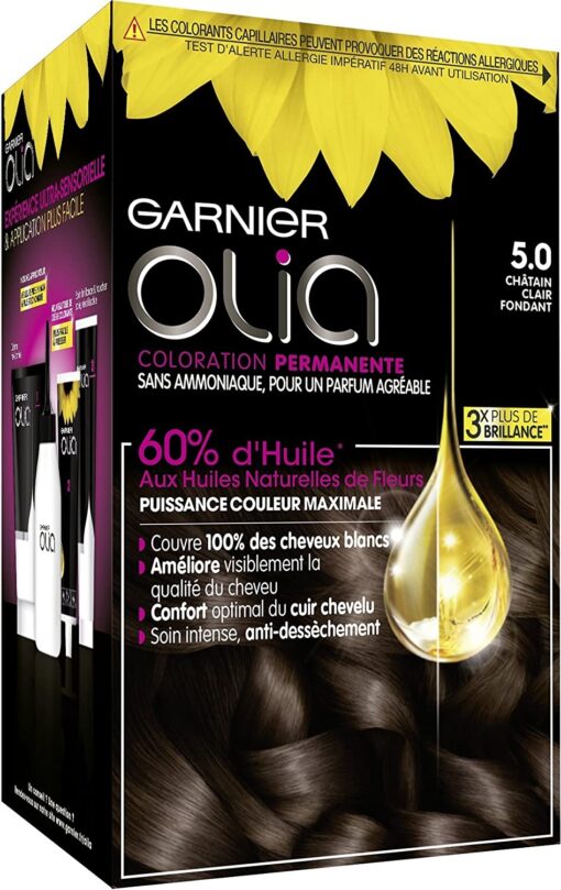 Garnier Olia Coloration Permanente sans Ammoniaque 1.10 Noir Saphir – Image 2