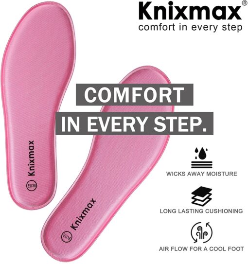 Knixmax Semelles Mémoire de Forme Confort, Semelles de Chaussures Femme et Homme - Superbes Absorption des Chocs et un Amorti – Image 70