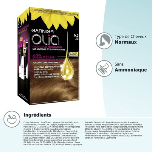 Garnier Olia Coloration Permanente sans Ammoniaque 1.10 Noir Saphir – Image 103