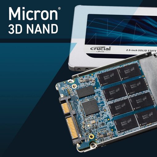 Crucial 500Go CT500MX500SSD1 SSD interne MX500-jusqu’à 560 Mo/s (3D NAND, SATA, 2,5 pouces) – Image 3