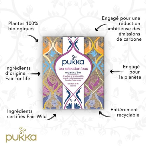 Pukka Coffret Thés et Infusions Sélection, idée cadeau, sélection de thés et d'infusions biologiques et ayurvédiques issus – Image 5