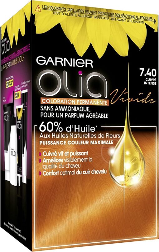 Garnier Olia Coloration Permanente sans Ammoniaque 1.10 Noir Saphir – Image 12