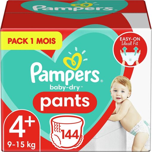 Pampers Couches-Culottes Baby-Dry Pants Taille 3 (6-11kg) Maintien 360° pour Éviter les Fuites, Faciles à Changer, 180 – Image 20