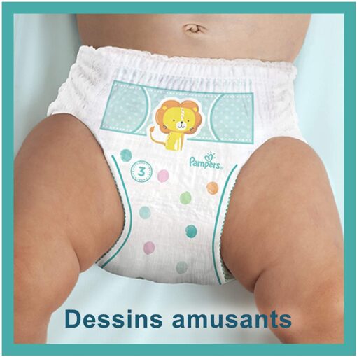 Pampers Couches-Culottes Baby-Dry Pants Taille 3 (6-11kg) Maintien 360° pour Éviter les Fuites, Faciles à Changer, 180 – Image 16