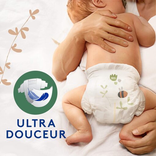 LOTUS BABY Douceur Naturelle - Couches Taille 1 (2-5 kg/Nouveau-né) Pack 1 mois - 80 couches – Image 3