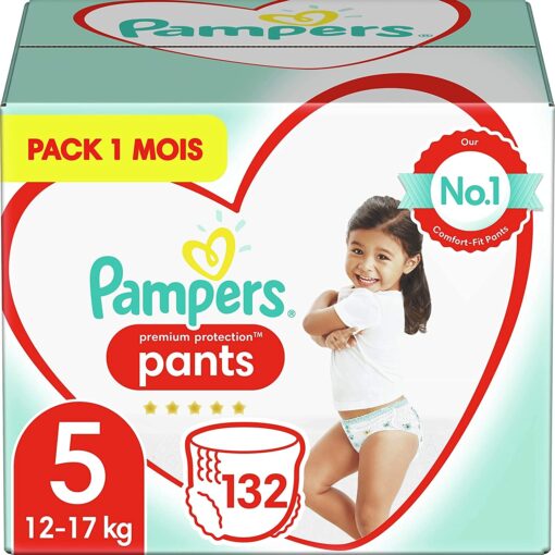 Pampers Couches-Culottes Premium Protection Pants Taille 4 (9-15kg) notre N°1 pour la protection des peaux sensibles, Faciles