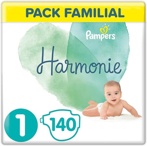 Pampers Couches Harmonie Taille 1 (2-5kg) 0% de compromis, 100% d'absorption, Ingrédients d'origine végétale, – Image 15