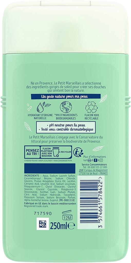 Le Petit Marseillais Douche & Bain Crème Extra Doux, Fleur d’Oranger Bio, 250ml – Image 40