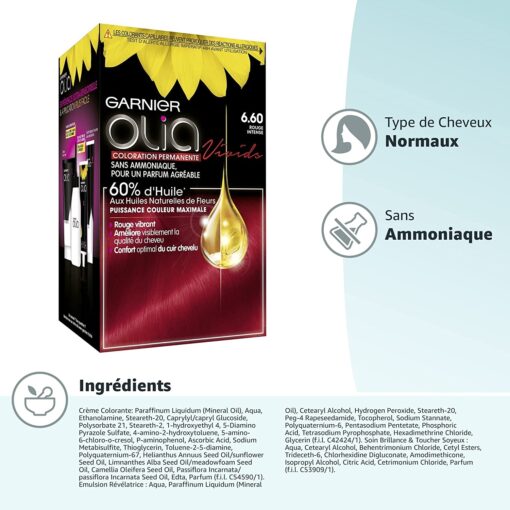 Garnier Olia Coloration Permanente sans Ammoniaque 1.10 Noir Saphir – Image 76