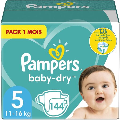 Pampers Couches Baby-Dry Taille 3 (6-10kg) Jusqu'à 12h Bien Au Sec et avec Double-Barrière Anti-Fuites, 198 Couches (Pack 1 – Image 15