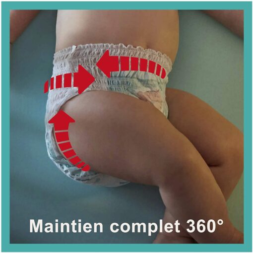 Pampers Couches-Culottes Baby-Dry Pants Taille 3 (6-11kg) Maintien 360° pour Éviter les Fuites, Faciles à Changer, 180 – Image 17