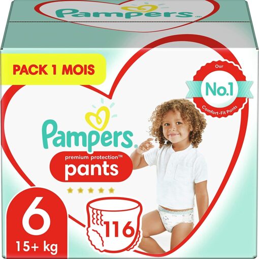 Pampers Couches-Culottes Premium Protection Pants Taille 4 (9-15kg) notre N°1 pour la protection des peaux sensibles, Faciles – Image 16