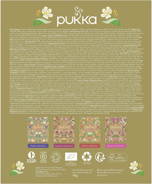 Pukka Coffret Thés et Infusions Sélection, idée cadeau, sélection de thés et d'infusions biologiques et ayurvédiques issus – Image 3