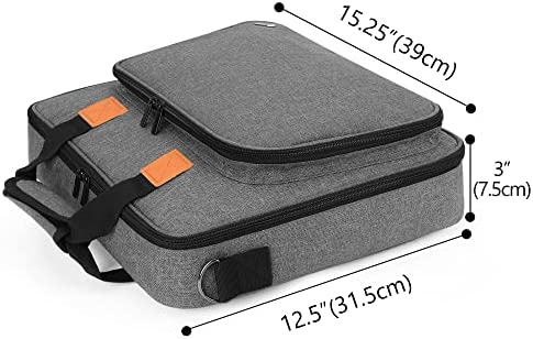 Luxja Sac de Transport pour Tablette Lumineuse A4 et Outils de Peinture de Diamant, Sac de Rangement pour Diamond Painting Accessoires et Tablette Lumineuse (pour Tablette Lumineuse A4), Gris – Image 7