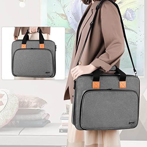 Luxja Sac de Transport pour Tablette Lumineuse A4 et Outils de Peinture de Diamant, Sac de Rangement pour Diamond Painting Accessoires et Tablette Lumineuse (pour Tablette Lumineuse A4), Gris – Image 6