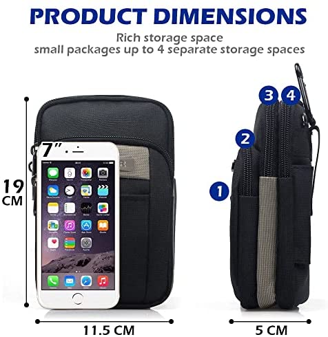 SPAHER Sacoche Banane Homme Sacoche Homme Bandouliere Sac Homme Bandouliere Petit Pochette Sac Banane de Randonnée Sacoche Ceinture Pochette Telephone Portable Sac de Taille Portefeuille Epaule – Image 3