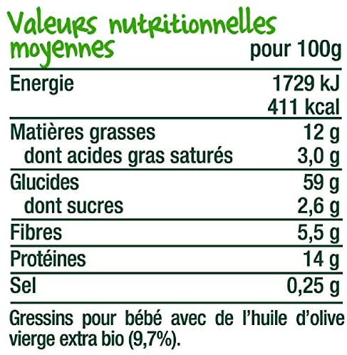 Good Goût - BIO - Mini Baguettes Fromage romarin Dès 10 Mois 70g – Image 4