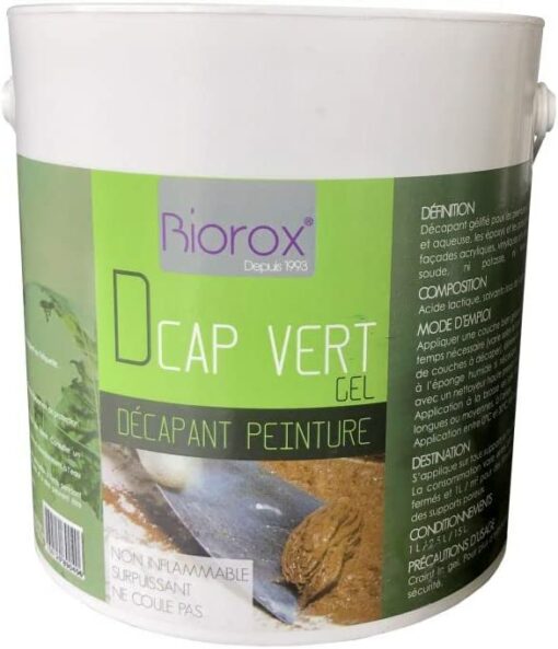 BIOROX DCAP VERT GEL - Décapant Peinture & Vernis Surpuissant (1L)