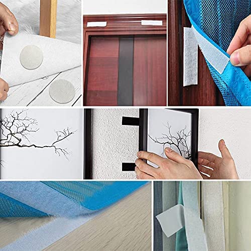 Vicloon Bande Adhésif,Bande Agrippantes Adhésives,5M Ruban Scratch Hook Loop Autocollant Particulièrement Forte Force D'adhérence Tous Les Types D'installations Cadre Photo (Blanc-2cm*5M) – Image 5