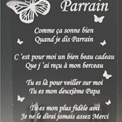 1 Poème Marraine – Papillon (spécialiste des Cadeaux Parrain Marraine  Baptême)